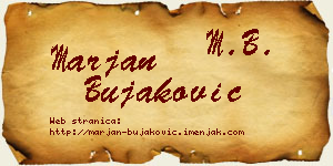 Marjan Bujaković vizit kartica